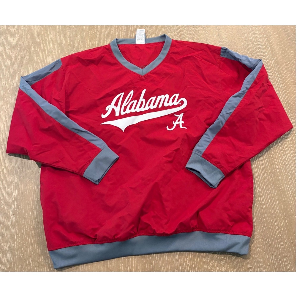 Knights Apparel Alabama Crimson Tide V-Neck Windshirt Red Large Mens Pullover